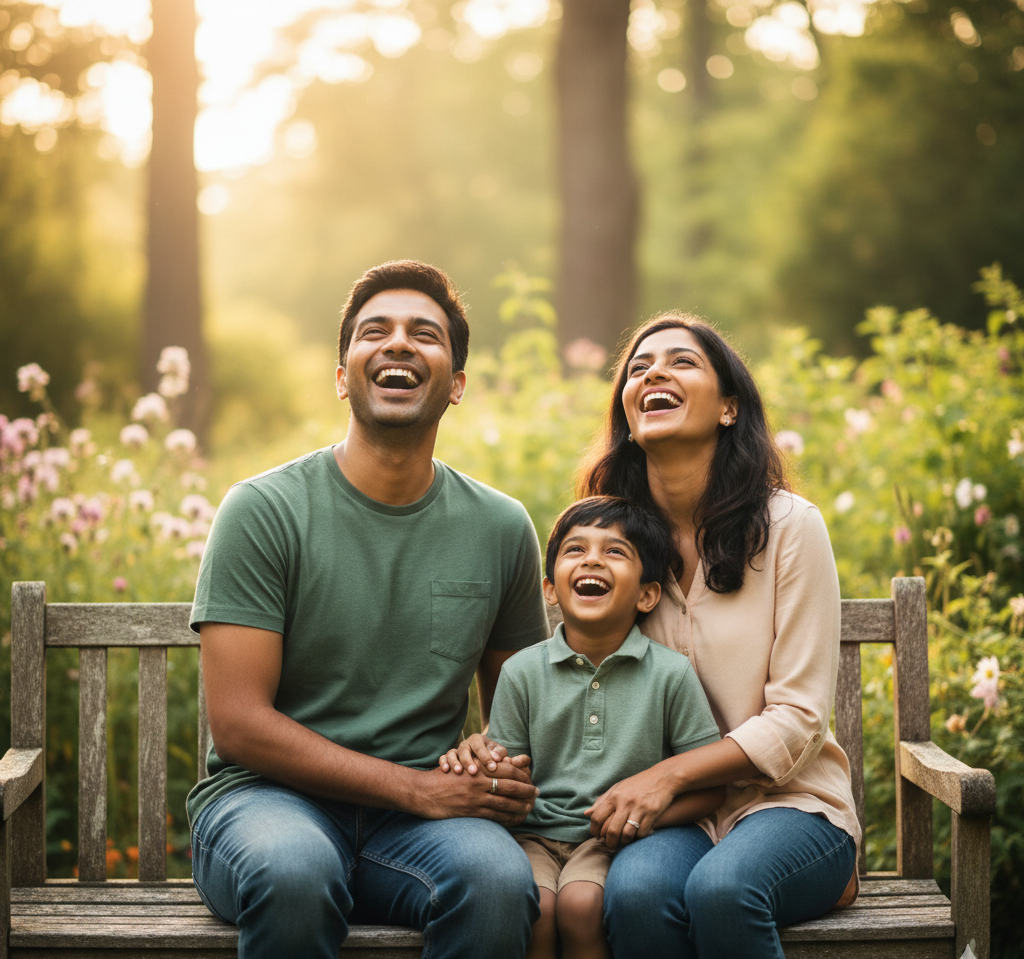 Family playing together